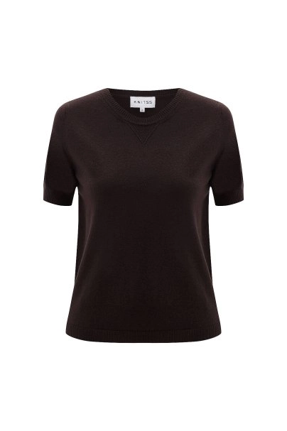 Brown Lounge Knit Top - 6