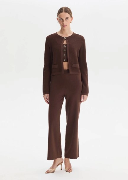 Cacao Regular Fıt Knıt Jacket - 4