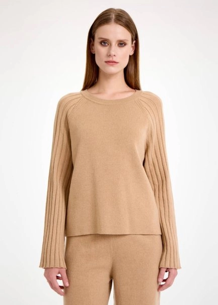 Camel Oversize Kaşmir Triko - 1