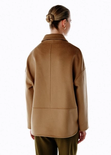CAMEL WOOL COAT - 7