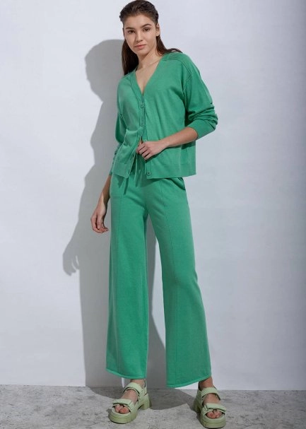Cashmere Blend Apple Mint Knıt Pants - 2