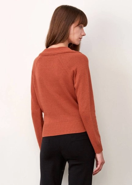 Cashmere Blend Cınnamon Wool Knıt Cardıgan - 3