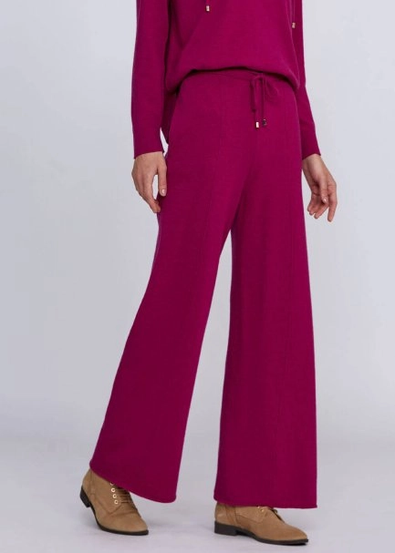 Cashmere Blend Drawstring Pink Knit Pant - 4