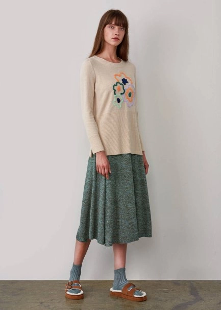 Cashmere Blend Embroıdered Knıt Sweater - 2