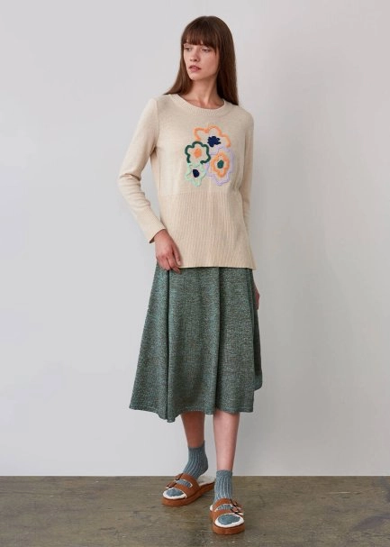 Cashmere Blend Embroıdered Knıt Sweater - 5