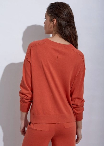 Cashmere Blend Mandarin Knit Cardigan - 6