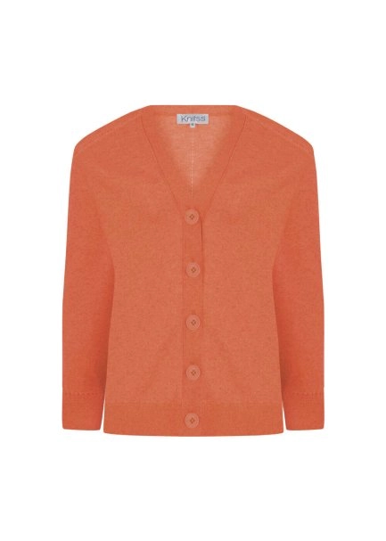 Cashmere Blend Mandarin Knit Cardigan - 7