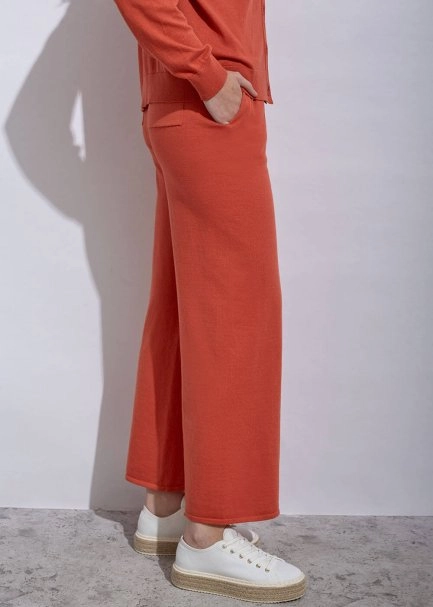 Cashmere Blend Mandarin Knıt Pants - 5