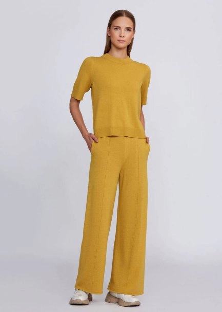 Cashmere Blend Mustard Knıt Top - 5