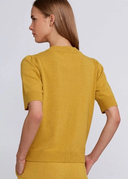 Cashmere Blend Mustard Knıt Top - 7