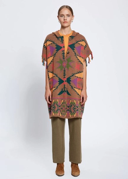 CASHMERE BLEND OVERSIZE KNIT CAPE - 2