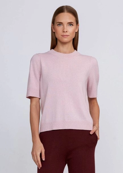 Cashmere Blend Rose Quartz Knıt Top - 1