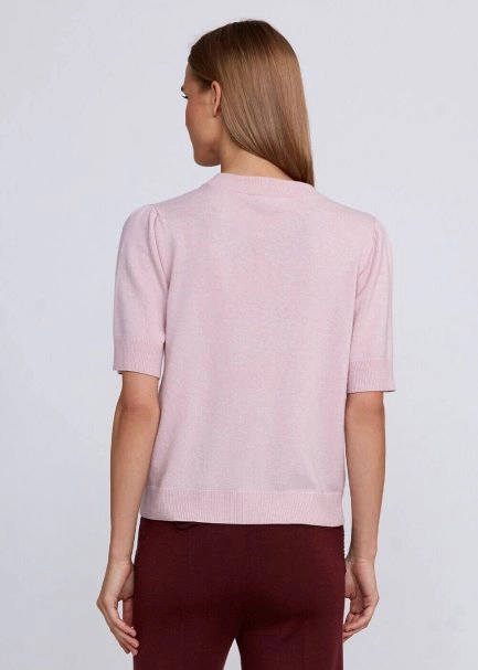 Cashmere Blend Rose Quartz Knıt Top - 3