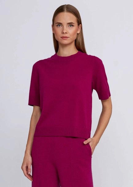 Cashmere Blend Rubellite Knıt Top - 1