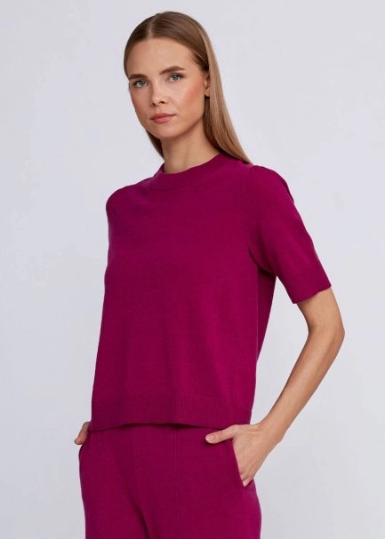 Cashmere Blend Rubellite Knıt Top - 4