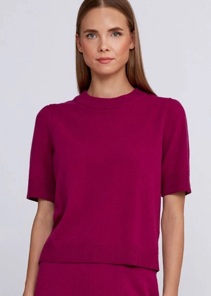 Cashmere Blend Rubellite Knıt Top - 6