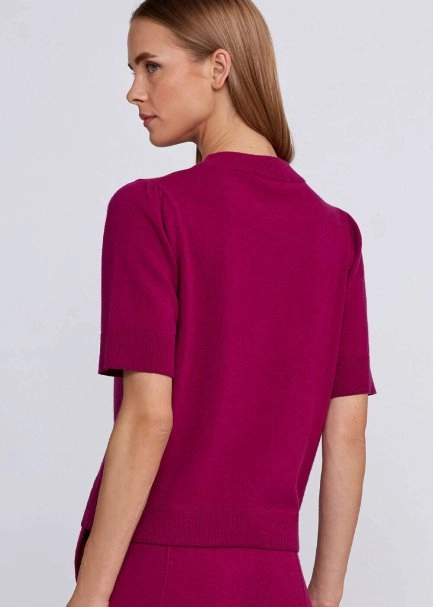 Cashmere Blend Rubellite Knıt Top - 7