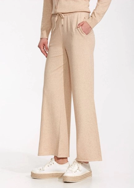 Cashmere Blend Sand Knıt Pants - 2