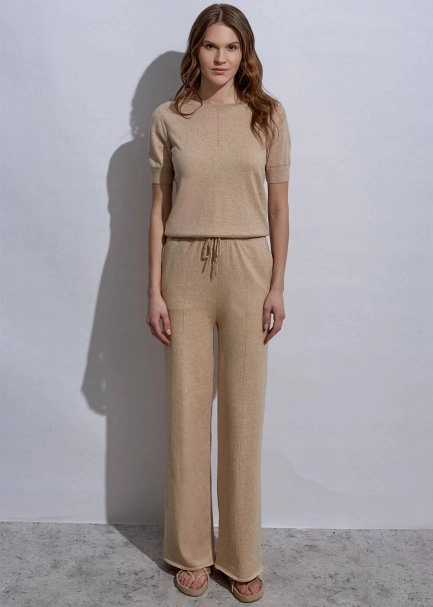 Cashmere Blend Sand Knit Top - 2