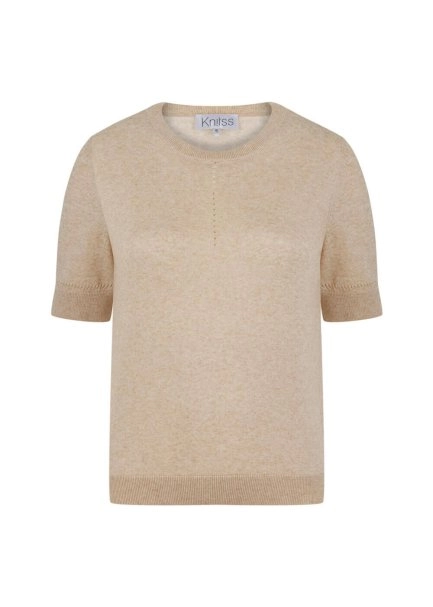 Cashmere Blend Sand Knit Top - 8