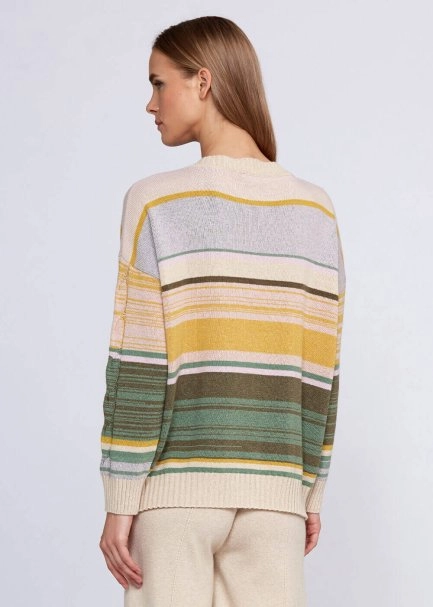 Cashmere Blend Stripe Detailed Knit Top - 3