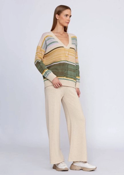 Cashmere Blend Stripe Detailed Knit Top - 6