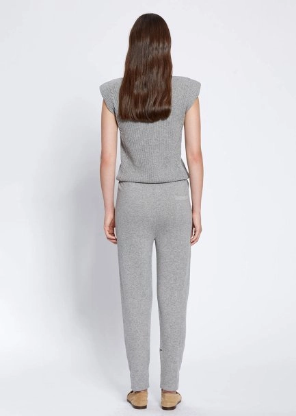 Cashmere Grey Knit Jogger Pants - 5