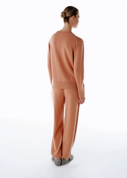 CASHMERE KNIT PANTS PINK CLAY - 5
