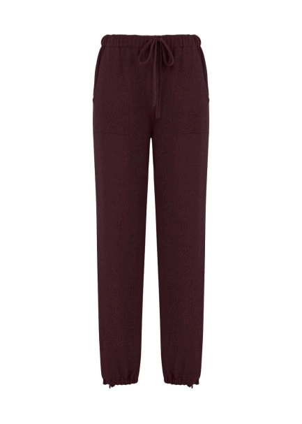 CASHMERE KNIT PANTS PLUM - 6
