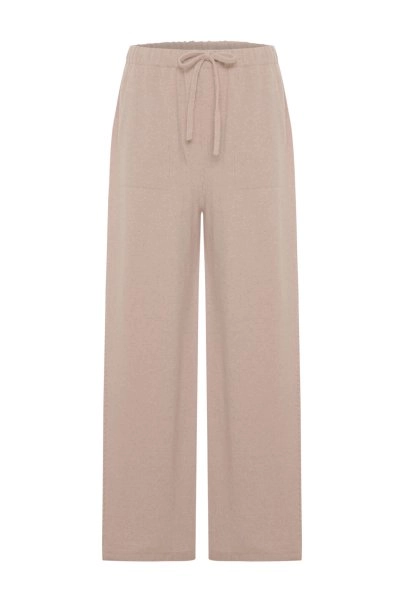 CASHMERE KNIT PANTS POWDER - 6