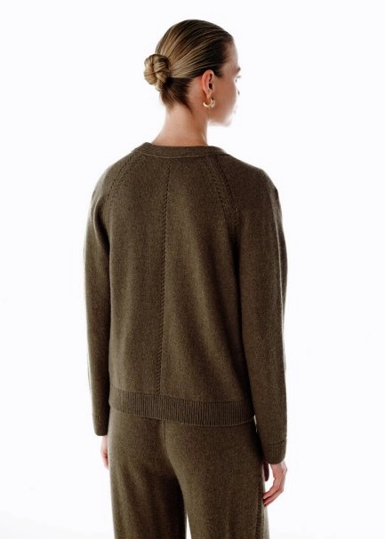 CASHMERE KNIT TOP OLIVESTONE - 5