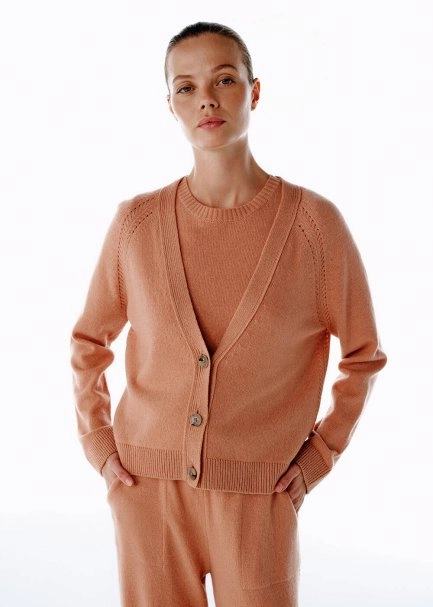 CASHMERE KNIT TOP PINK CLAY - 1