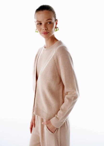 CASHMERE KNIT TOP POWDER - 3