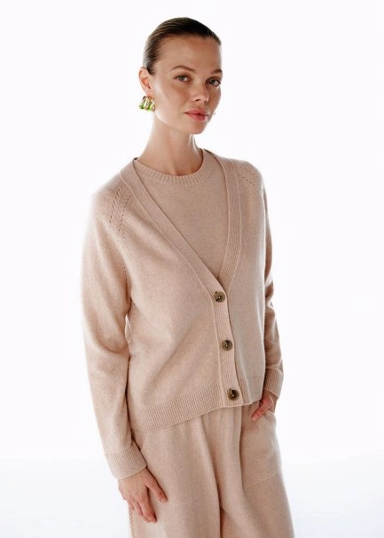 CASHMERE KNIT TOP POWDER - 4