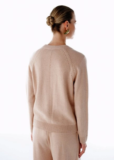 CASHMERE KNIT TOP POWDER - 5