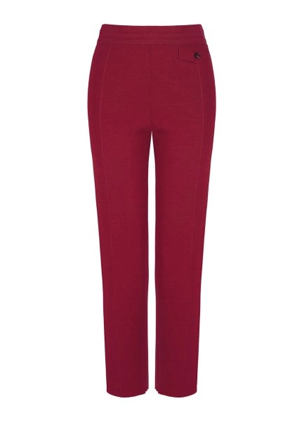 Cep Detaylı Merino Yün Fuşya Triko Pantolon - 8