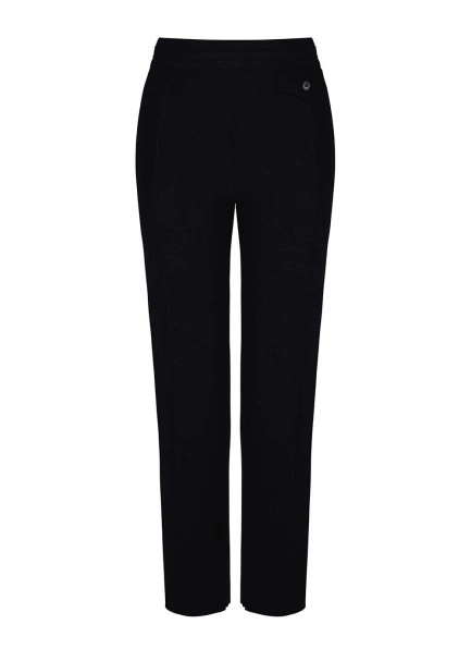 Cep Detaylı Merino Yün Siyah Triko Pantolon - 8