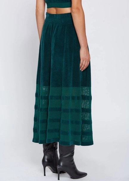 CHENILLE TOUCH MALACHITE KNIT SKIRT - 4