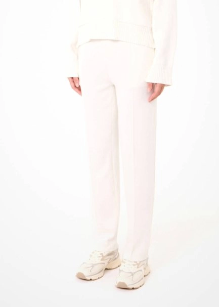 CIGARETTE FORM ECRU KNIT PANTS - 4