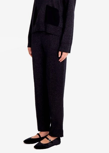 CIGARETTE KESİM SİYAH TRİKO PANTOLON - 4