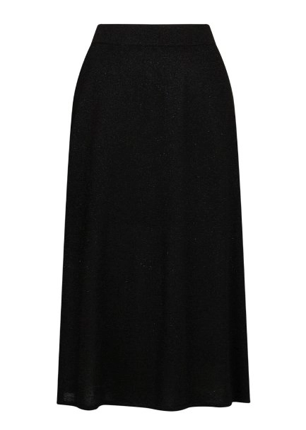 Circle Black Maxi Knit Skirt - 6
