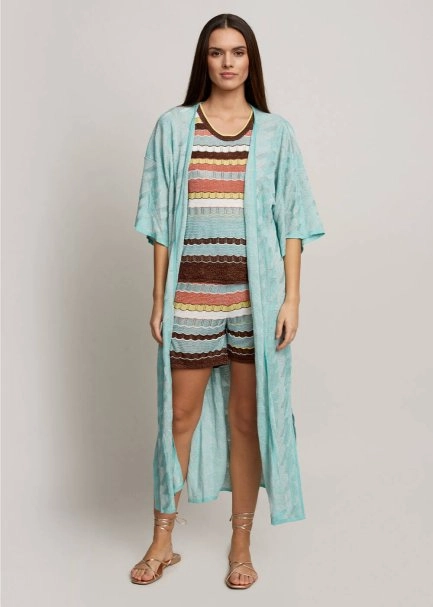 Çizgi Desenli Renkli Triko Bluz - 2