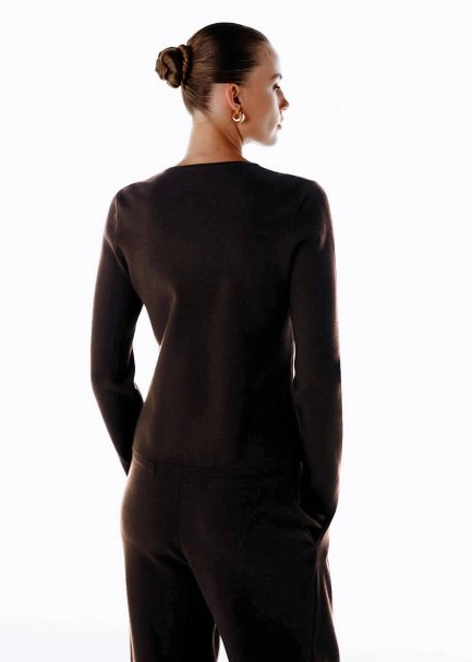 COFFEE SLIM FIT KNIT JACKET - 5