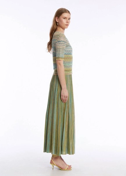 COLOR BLOCK EXOTIC KNIT CARDIGAN - 4