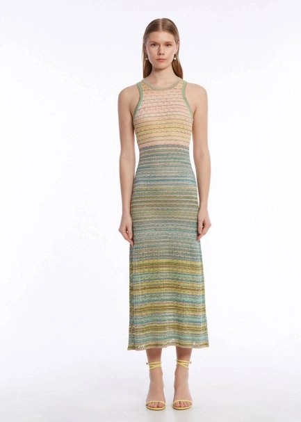 COLOR BLOCK EXOTIC KNIT DRESS - 3