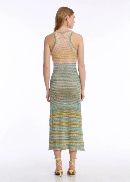 COLOR BLOCK EXOTIC KNIT DRESS - 5
