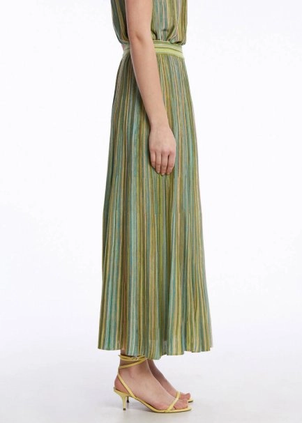 COLOR BLOCK EXOTIC KNIT SKIRT - 3