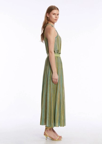 COLOR BLOCK EXOTIC KNIT SKIRT - 4