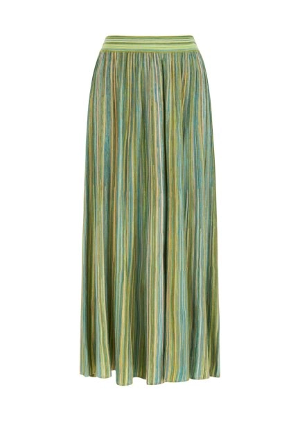 COLOR BLOCK EXOTIC KNIT SKIRT - 6