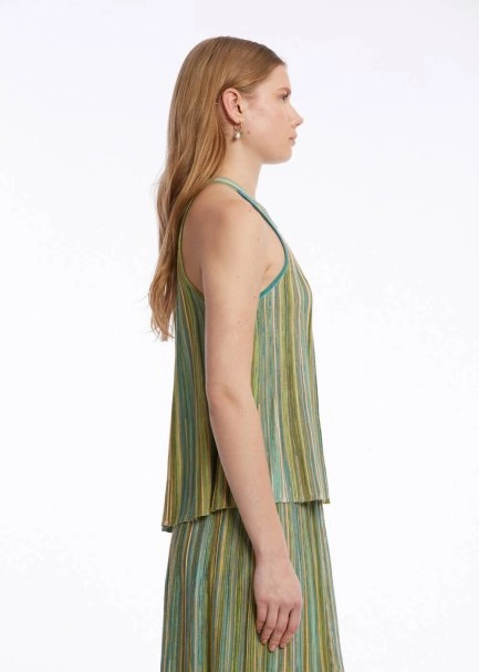 COLOR BLOCK EXOTIC KNIT TOP - 3